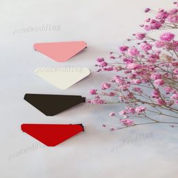 Triangular Shape Hair Clips Solid Color Hairpin Classic Simple Leather Barrettes Chic Letter Triangle Clip