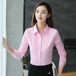 Women Blouse Womens Tops and Blouses Cotton Ladies Tops Shirts Women Shirts Pink Blusa Feminina Plus Size XXXL/5XL Shirt 210317