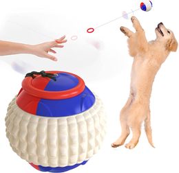 Multifunction Dog Toy Pet Supplies Dogs Ball Launcher Puppy Fetch Toys Interactive Outdoor Durable Ring Retractable Rope with Molar Chew Balls