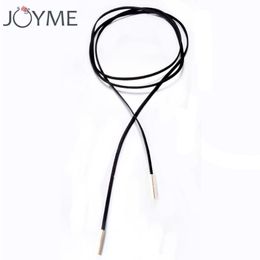 Choker Necklace Circular Tube Long Wool Black Brown Boho Collar Velvet Chokers