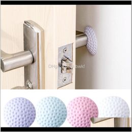 Stickers Décor Home & Garden4 Colour 5Cm Golf Moulding Rubber Door Handle Protection Pad Household Wall Sticker Thick Mute Fender Sz649 Drop De