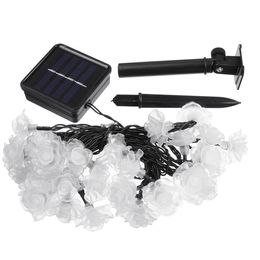 6.5M 30LED Roses Solar LED String Light Outdoor Indoor Garden Patio Decor Lamp - 2 Modes Warm White