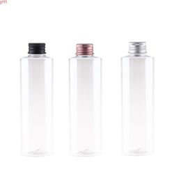 200ml Transparent plastic bottle with gold and Silver Spiral Aluminum cover 200cc Empty perfume bottlegood qty