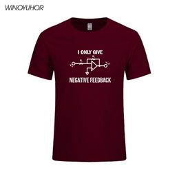 I Give Negative Feedback Computer Engineer T-Shirt Men New Summer Cotton Short Sleeve T Shirt Funny Print Tee Shirt Camisetas 210324