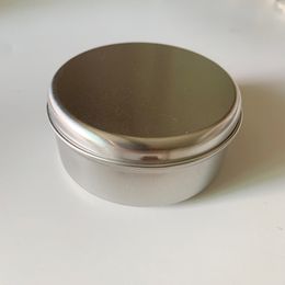 100ml 75x35mm Flower Tea Cosmetics Round Bottom Aluminum Box Soap Cream Metal Boxes