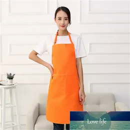 Pure Color Kitchen Cooking Apron For Woman Men Chef Waiter Cafe Shop BBQ Hairdresser Aprons Bibs Kitchen Accessory Factory price expert design Quality Latest Style