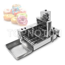 2Kw Electric Doughnut Frying Machine 4 Rows Commercial Automatic Stainless Steel Dough Fryer Maker