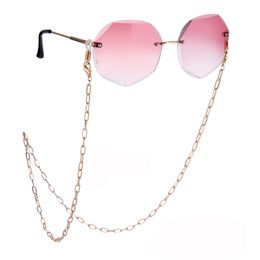 Vintage Iron Metal KC Gold Color Glasses Chain for Sunglasses Charm Necklace Lanyard Neck Holder Hippop Punk Jewelry