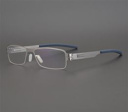 Fashion Sunglasses Frames Square Frame Vintage Unisex Alloy Full Rim Myopia Eyewear Black Silver Clear Lens Goggle Optical Eye Glasses