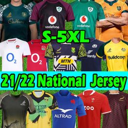 -21/22 Copa do Mundo Irlanda Gales Austrália França Argentina Escócia Jamaica Rugby Jersey Irish National Team Rugby Jerseys 2021 2022 Camisas Futebol Uniformes Top