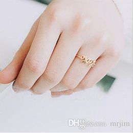 10pcs/lot Fashion Letter "XOXO" Rings Gold Silver Rose Three Colour Optional Environmental Protection Zinc alloy Material Suitable for Women