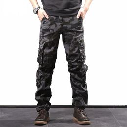 Men's Camouflage Pants Cotton Military Cargo Multi Pockets Camo Joggers Overalls Army Combat Trousers Clothing 210715
