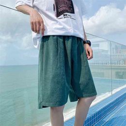 PR Men's Solid Color Casual Pants Woman Harajuku Style Shorts Fashion Oversize Male Hip Hop 210716