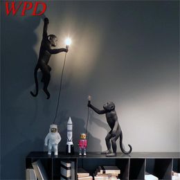 Indoor Wall Sconces Lamps Modern Creative Gold Monkey LED Lighting Decorative For Home