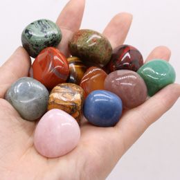 Polished Loose Chakra Natural Stone bead Palm Reiki Healing Quartz Mineral Crystals Tumbled Gemstones Hand Piece Home Decoration Accessories Gifts 20-30mm