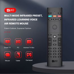 G40S Voice Telecomando Air Mouse Wireless Mini Kyeboard G40 con IR Learning per Android TV Box H96 Max X96 Max Plus X96air