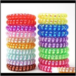 Pinkycolortelephone Wire Cord Headbands For Women Elastic Hair Bands Rubber Ropes Hair Ring Girls Hair Accessories Wholesale Dglsf Omuvd