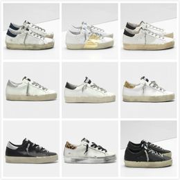 Italy Golden Hi Star Sneakers Women Thick bottom Shoes platform sole Classic White Do-old Dirty Designer Man Casual Shoe Leopard