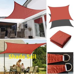 Shade Rust Red Rectangle Square Sail 300D 160GSM Polyester Oxford Fabric Sun Garden Terrace SunShade Camping