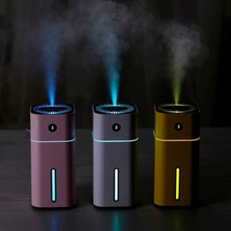 Air Humidifier 180ML Mist Discharge USB Mini Aromatherapy Oil Aroma Essential Night Light For Room Car Freshener 210724