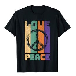 Camisetas para hombres Amor Peace Freedom 60s 70s Tie Thie Dye Vintage Hippie Disfraz Camiseta Design T Camisetas Tops Tops Camisetas Para Hombres Algodón Casual Top