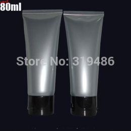 300pcs/lot 80ml gray soft tube or mildy wash butter handcream with flip lidgood qualty