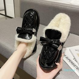 Boots Winter Women's Shoes Thick Plush Warmth Ladies Landing Comfortable Women Flat Non-slip Loafers