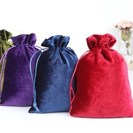 10pcs/lot est Silk Velvet Christmas Wedding Candy Gift Drawstring Pouches Jewelry Display Packaging Bags