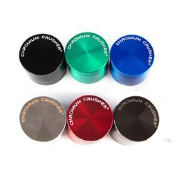 Custom quality Chromium Crusher grinder Zinc Dry herb Grinder 40mm 50mm 55mm 63mm 75mm 4layer Tobacco Grinder for smoking