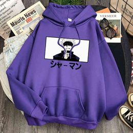 Gojo Satoru Jujutsu Kaisen Man Sweatshirt Pocket Fleece Harajuku Hooded Clothes Mens Vintage Fashion Hoody Punk Anime Hoodies H1227
