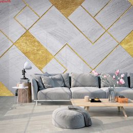 Custom Mural Wallpaper 3D Personality Golden Geometric Fresco Creative Art Bedroom Sofa Living Room TV Background Wall Paper 3Dgood quatity