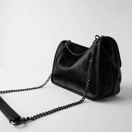 Shoulder Bags Single Crossbody Pack Chain Bag Rhombus Black Rock Soft Flap Luxury Handbags For Women 2021 PU Leather Messenger