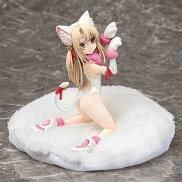 collectable cat figurines NZ - Fate kaleid Liner Illyasviel Von Einzbern Black And White Cat Ear Girls Action Toy Japanese Anime Figures Collectible Figurines Q0722