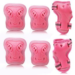 Elbow & Knee Pads 6pcs/set Skating Butterfly Shape Gear Set Bicycle Skateboard Ice Skate Roller Protector For Kids Children