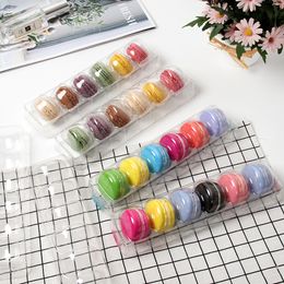 Macaroon Cookies Packing Boxes Transparent Plastic Dessert Cake Container Event Party Supplies Christmas Gift Cases