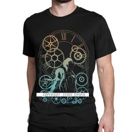 Novità Tempo T-Shirt Girocollo Cotone Premium Magliette Steins Gate Anime Okabe Kurisu Camisas Tee Shirt Giorno di Natale 210706