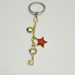 Key Chain Five-Pointed Star Keychain Auto Accessories Car Keychain Keyring Metal Key Ring Creative Key Holder