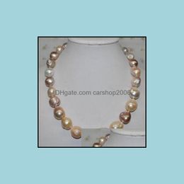 Beaded Necklaces & Pendants Jewelry Classic 11-1M Natural Pearl Necklace South Sea Baroque Gold 18Inch 14K Clasp Drop Delivery 2021 9Zh81