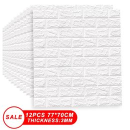 Self-Adhesive Wallpapers Wall Paper Brick Collision Avoidance 3D DIY Decor For Living Room Bedroom 3 220217