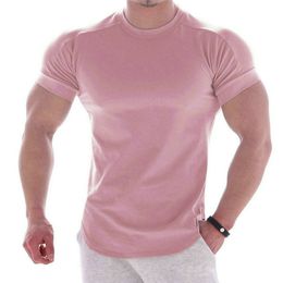 214 Men spring sporting top jerseys Tee Shirts Summer Short Sleeve Fitness Tshirt Cotton Mens Clothing Sports T Shirt