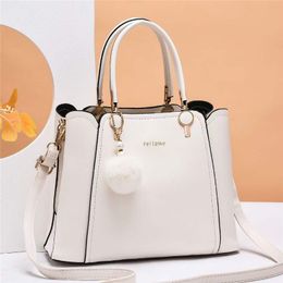 Plain Handbag Women Tote Bags Fashion Shoulder Handbags Trendy Large-Capacity Designer Beach Bag Pu Leather Purse Lady Shopping Packs