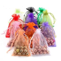 2021 Organza Gift Bags Jewellery Wedding Gift Pouch Draw String Candy Birthday Party New Year Gift Bag Bunch of Yarn Bags Candy Bag