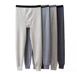 Cotton Thermal Underwear Men Long Johns Winter Warm Sleep Bottoms Mens Tight Long Johns for Underpants Legging Random Color 211108