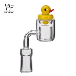 OD 24mm Coloured Glass Yellow Duck Smoke UFO Carb Cap for quartz banger water pipe dab oil rig