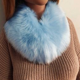 Winter Women Luxury Raccoon Faux Fur Cape Coat Scarf Winter Warm Collar Accessories Shawl Faux Fox Fur Christmas Gifts H0923
