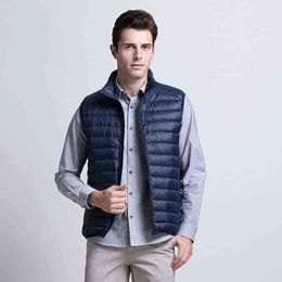2019 Spring and Autumn New Boutique White Duck Down Slim Men's Casual Down Jacket Thin Male Solid Colour High-grade Down Coats G1108