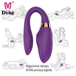 sex dibe Australia - DIBE Powerful Silicone Double Vibration Masturbator 7 frequency vagina anal Sucking massager vibrator Sex machine toys for woman Q0320