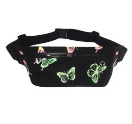 Christmas Gift Waist Bag Pack Purse Butterfly Mushroom Skull Printing Casual Phone Belt Bages Pouch Women's Canvas Colourful Travel Bag Fanny Banana Bags