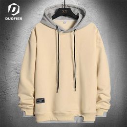 Hoodies Sweatshirt Men Hip Hop Pullover Hooded Streetwear Casual Fashion Clothes Mens Korean Harajuku Loose Large Size 4XL 211229