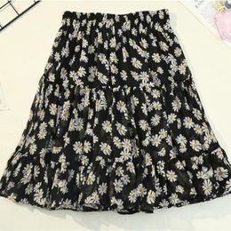 Skirts Faldas Mujer Moda 2021 High Waist A-Line Floral Women Summer Korean Boho Skirt Sexy Short Kawaii Mini Woman Clothes